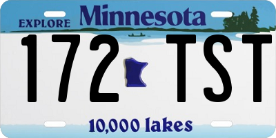 MN license plate 172TST