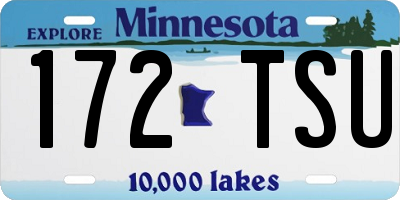 MN license plate 172TSU