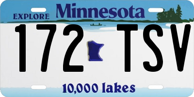 MN license plate 172TSV