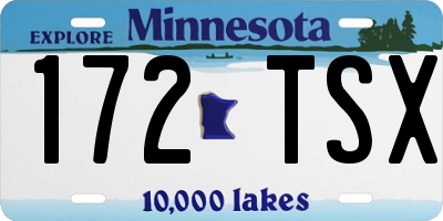 MN license plate 172TSX