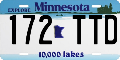MN license plate 172TTD