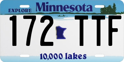 MN license plate 172TTF