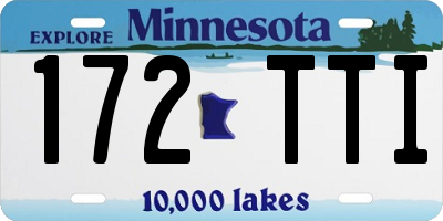 MN license plate 172TTI