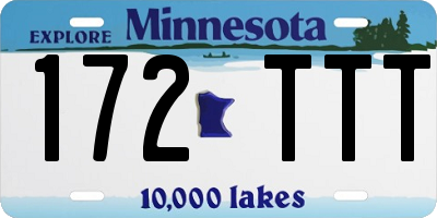 MN license plate 172TTT