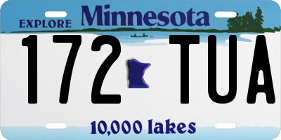MN license plate 172TUA