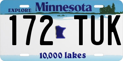 MN license plate 172TUK
