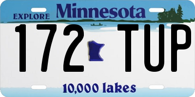 MN license plate 172TUP
