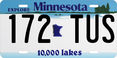 MN license plate 172TUS