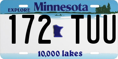 MN license plate 172TUU