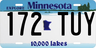 MN license plate 172TUY