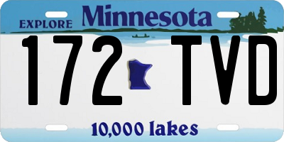 MN license plate 172TVD