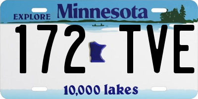 MN license plate 172TVE
