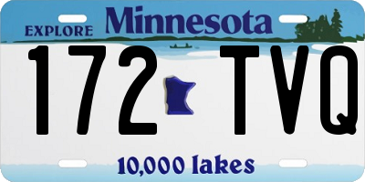 MN license plate 172TVQ