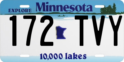 MN license plate 172TVY