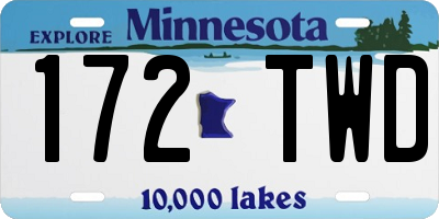 MN license plate 172TWD