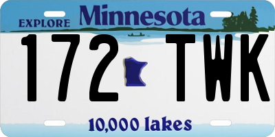 MN license plate 172TWK