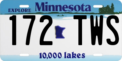MN license plate 172TWS