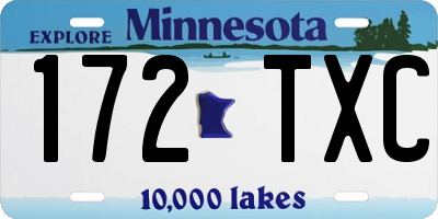 MN license plate 172TXC
