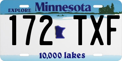 MN license plate 172TXF