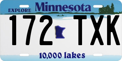 MN license plate 172TXK