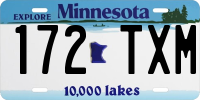 MN license plate 172TXM