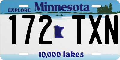 MN license plate 172TXN