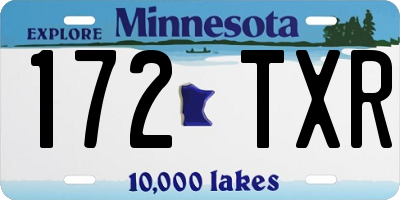MN license plate 172TXR