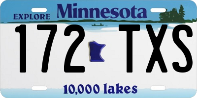 MN license plate 172TXS