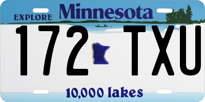 MN license plate 172TXU