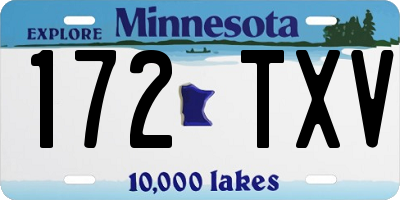 MN license plate 172TXV