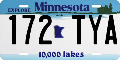 MN license plate 172TYA
