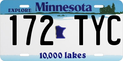 MN license plate 172TYC
