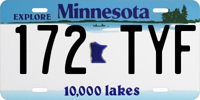 MN license plate 172TYF
