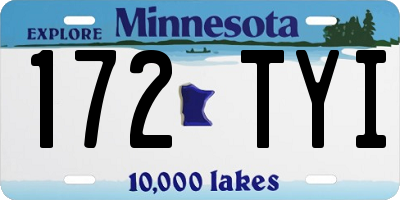 MN license plate 172TYI