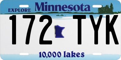 MN license plate 172TYK