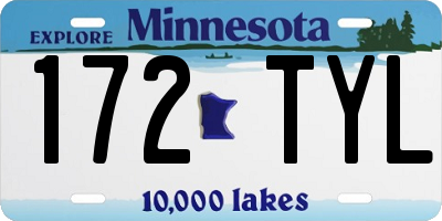 MN license plate 172TYL