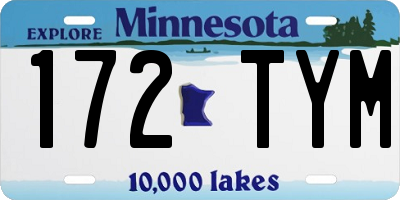 MN license plate 172TYM