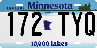 MN license plate 172TYQ