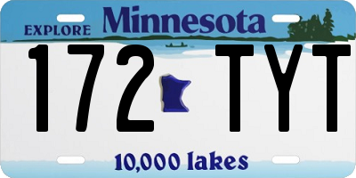 MN license plate 172TYT