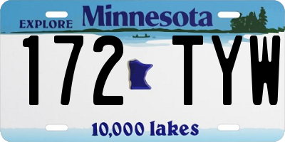 MN license plate 172TYW