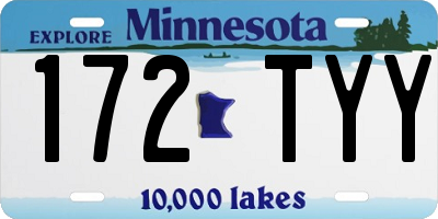 MN license plate 172TYY