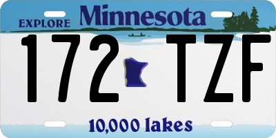 MN license plate 172TZF