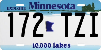 MN license plate 172TZI