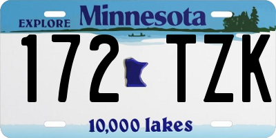 MN license plate 172TZK