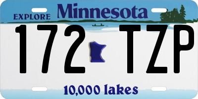 MN license plate 172TZP