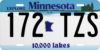 MN license plate 172TZS