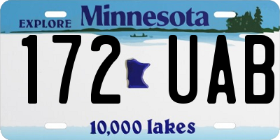 MN license plate 172UAB
