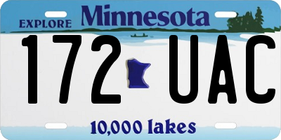 MN license plate 172UAC