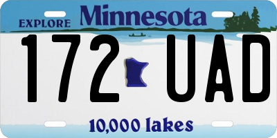 MN license plate 172UAD