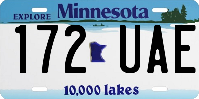 MN license plate 172UAE